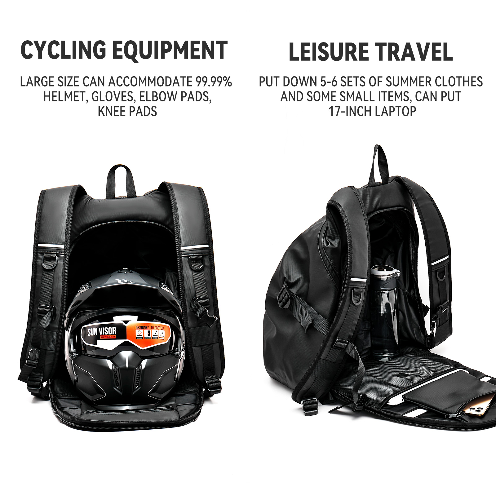 Zaino da moto riflettente Bors - Motorcycle Gear Backpack recensione e prezzo